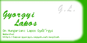 gyorgyi lapos business card